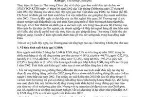 Báo cáo 0772TM/XNK kết quả họp giao ban xuất khẩu quý 1/2003