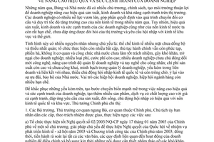 Chỉ thị 08/2003/CT-TTg nâng cao hiệu quả sức cạnh tranh doanh nghiệp