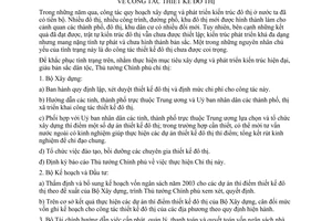 Chỉ thị 09/2003/CT-TTg công tác thiết kế đô thị