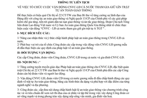 Thông tư liên tịch 01/2003/TTLT-TLĐ-UBATGTQG tổ chức cuộc vận động công nhân viên lao động giữ gìn trật tự an toàn giao thông