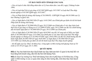 Quyết định 32/2003/QĐ-UB Quy định tạm thời quản lý thu thuế hoạt động kinh doanh xăng dầu Quảng Nam