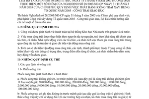 Thông tư 30/2003/TT-BTC phát hành Công trái xây dựng tổ quốc năm 2003 - Công trái giáo dục, hướng dẫn thực hiện Nghị định  28/2003/NĐ-CP