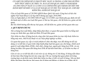 Thông tư 32/2003/TT-BTC Luật Hải quan thủ tục hải quan, chế độ kiểm tra, giám sát hải quan hướng dẫn thực hiện  Nghị định 101/2001/NĐ-CP