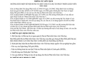 Thông tư liên tịch 35/2003-TTLT-BTC-BGD&ĐT hướng dẫn nội dung mức chi  Dự án Phát triển Giáo viên Tiểu học