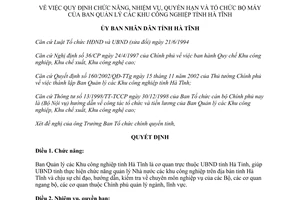 Quyết định 782/2003/QĐ/UB-TC quy định chức năng nhiệm vụ quyền hạn tổ chức