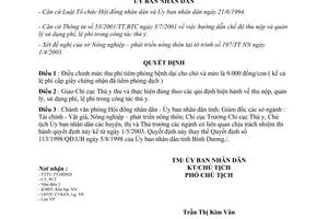 Quyết định 116/2003/QĐ.UB điều chỉnh mức thu phí tiêm phòng chó mèo Bình Dương