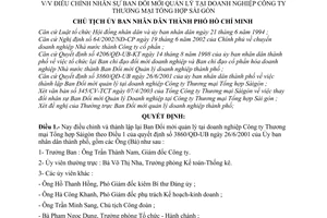 Quyết định 1615/2003/QĐ-UB điều chỉnh nhân sự Ban Đổi mới Quản lý tại Doanh nghiệp Công ty Thương mại Tổng hợp Sài Gòn