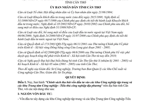 Quyết định 38/2003/QĐ-UB Chính sách thu hút vốn đầu tư vào khu Công nghiệp