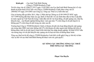 Công văn 1850 TCT/NV5 hoàn thuế GTGT chi phí hoạt động khuyến mại, quảng cáo