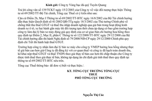 Công văn 1924 TCT/NV2 Thực hiện TT 69/2002/TT-BTC