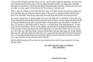 Công văn 4470 TC/TCT hoàn thuế GTGT