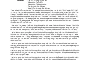 Công văn 2172/VPCP-TTBC triển khai thực hiện đăng văn bản quy phạm pháp luật trên công báo