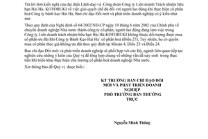 Công văn 35/ĐMDN  phát triển doanh nghiệp giải quyết chế độ người lao động