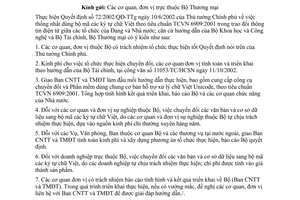 Công văn 2152/TM-CNTT thống nhất dùng bộ ký tự chữ Viết theo tiêu chuẩn TCVN 6909:2001