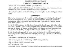 Quyết định 113/2003/QĐ.UBNDT kinh phí hoạt động đối với cán bộ và công an xã