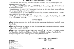 Quyết định 36/2003/QĐ-UBBT thu phí chợ Phan Thiết