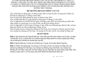 Quyết định 1467/2003/QĐ-BGTVT trách nhiệm tổ chức cá nhân hình thức xử lý vi phạm cá nhân thanh tra giao thông vận tải đường bộ sắt thủy nội địa