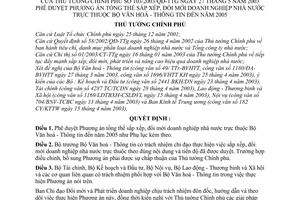 Quyết định 103/2003/QĐ-TTg phương án sắp xếp, đổi mới doanh nghiệp nhà nướcthuộc Bộ Văn hoá - Thông tin đến năm 2005