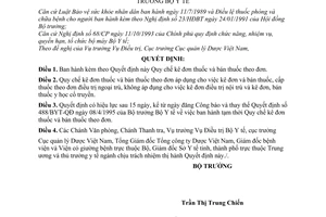 Quyết định 1847/2003/QĐ-BYT Quy chế kê đơn bán thuốc theo đơn