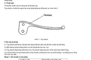 Tiêu chuẩn Việt Nam TCVN 7236:2003 về mô tô, xe máy - tay phanh -yêu cầu kỹ thuật và phương pháp thử do Bộ Khoa học và Công nghệ ban hành