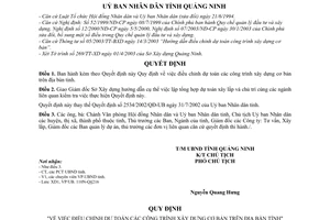 Quyết định 1360/2003/QĐ-UB điều chỉnh dự toán công trình xây dựng