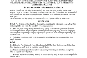 Quyết định 66/2003/QĐ-UB triển khai chương trình mục tiêu phát triển ngành Điện tử thành phố Hồ Chí Minh đến năm 2005