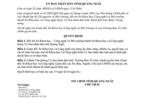 Quyết định 88/2003/QĐ-UB đổi tên Sở Khoa học Công nghệ và Môi trường