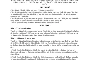 Nghị định 46/2003/NĐ-CP chức năng, nhiệm vụ, quyền hạn cơ cấu tổ chức của Thanh tra Nhà nước