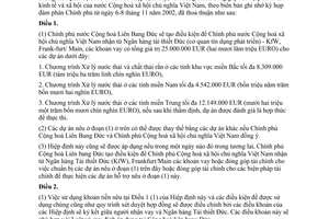 Hiệp định hợp tác tài chính năm 2002 giữa Việt Nam Đức