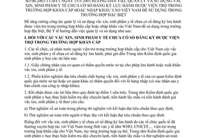 Thông tư 06/2003/TT-BYT hướng dẫn việc quản lý và sử dụng vắc xin, sinh phẩm y tế chưa có số đăng ký lưu hành