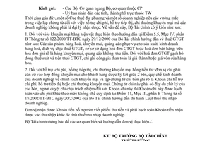 Công văn 5778 TC/TCT lập chứng từ các khoản hỗ trợ chi phí, hỗ trợ tiếp thị, chi thưởng khuyến mại