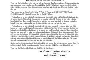 Công văn 2072 TCT/CS lập hoá đơn điều chỉnh số lượng