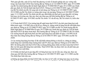 Công văn 6078 TC/TCT giải quyết vướng mắc thuế GTGT