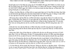 Công văn 869/CP-VX đồng ý cho Báo Dân tộc và Phát triển (Ủy ban Dân tộc) được thực hiện cơ chế tài chính (cấp không tiền) theo Quyết định 1637/QĐ-TTG