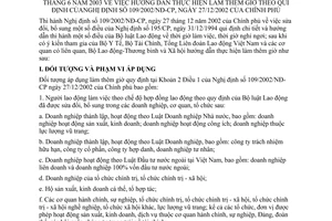 Thông tư 15/2003/TT-BLĐTBXH hướng dẫn thực hiện làm thêm giờ hướng dẫn thực hiện làm thêm giờ Nghị định 109/2002/NĐ-CP
