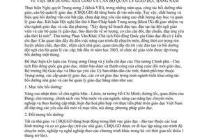 Chỉ thị 22/2003/CT-BGDĐT bồi dưỡng nhà giáo cán bộ quản lý giáo dục hàng năm