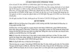 Quyết định 50/2003/QĐ-UB đổi tên Sở Khoa học Công nghệ Môi trường