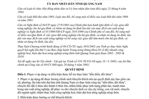 Quyết định 54/2003/QĐ-UB khuyến khích dồn điền đổi thửa đất nông nghiệp