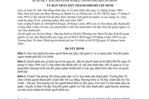Quyết định 94/2003/QĐ-UB Quy chế quản lý sử dụng Quỹ Xóa đói giảm nghèo thành phố Hồ Chí Minh