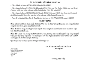 Quyết định 2076/2003/QĐ-UB Quy chế Hội đồng phối hợp phổ biến giáo dục pháp luật Long An