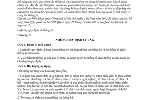 Luật Thống kê 2003 04/2003/QH11