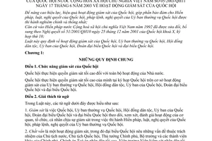 Luật Hoạt động giám sát của Quốc hội 2003 05/2003/QH11