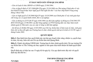 Quyết định 19/2003/QĐ-UB chức năng nhiệm vụ quyền hạn chi Cục Kiểm Lâm Quảng Bình
