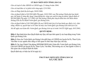 Quyết định 245/2003/QĐ-UB Quy chế tạm thời quản lý hoạt động trong Vườn Quốc gia