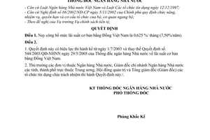 Quyết định 669/2003/QĐ-NHNN mức lãi suất cơ bản bằng Đồng Việt Nam
