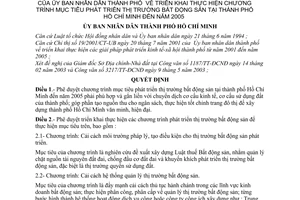 Quyết định 108/2003/QĐ-UB triển khai thực hiện chương trình mục tiêu phát triển thị trường bất động sản tại thành phố Hồ Chí Minh đến năm 2005