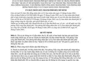 Quyết định 109/2003/QĐ-UB sử dụng phần mềm tin học Quản lý hồ sơ khiếu nại-tố cáo tại Thanh tra thành phố Sở Địa chính-Nhà đất Văn phòng Tiếp dân