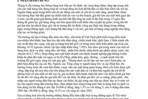 Công văn 2911 TM/CSTNTN tình hình giá cả thị trường tháng 6 và 6 tháng/2003