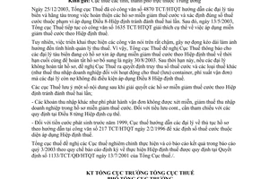 Công văn 2570/TCT/HTQT miễn giảm thuế cước theo Hiệp định tránh đánh thuế hai lần