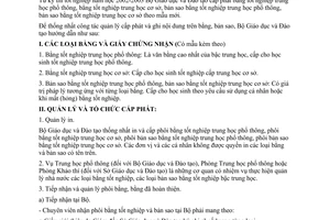 Công văn 6025/THPT hướng dẫn quản lý, cấp phát bằng trung học phổ thông, trung học cơ sở năm 2003